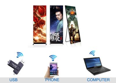 China Digital Indoor LED Poster Billboard 3840Hz Refresh Rate Slim Lightweight Variable Install Easy For Mobile Advertising for sale