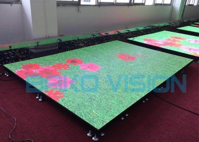 China Demostración al aire libre de la etapa de la pantalla LED T de P3.91 Dance Floor que lleva 1,8 toneladas para la etapa en venta