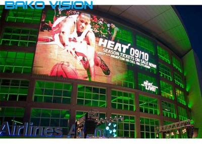 China Outdoor LED Curtain Display Transparent Mesh Screen Glass Window Video Wall For Building for sale