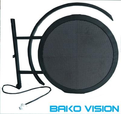 China Round Logo Advertising Led Video Display Screen P4.68 IP65 For Shop Wine Bar for sale