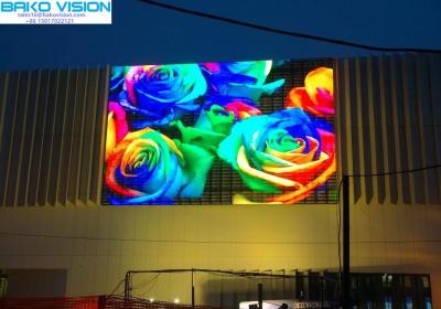 China Outdoor Transparent Curtain Glass Wall LED Screen P15.625 For Building Surface Video for sale