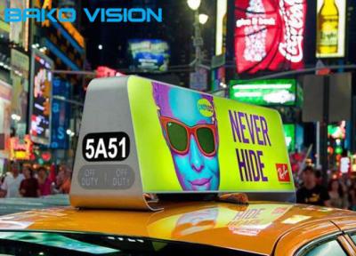 China Digital LED Sign Taxi Top LED Display Advertising LED Billboards Aluminum Cabinet Support USB/3G/4G/WIFI for sale