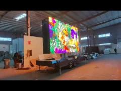 Double Sides Mobile LED Display Trailer With Hydraulic System