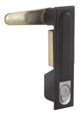 China Panel Electrical Cabinet Door Lock Zinc Alloy Black Latch ISO Certificate for sale