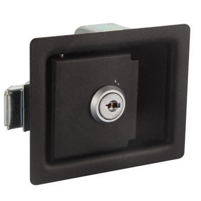 China Cylinder Panel Board Tool Truck Box Lock Paddle Latch Black for sale