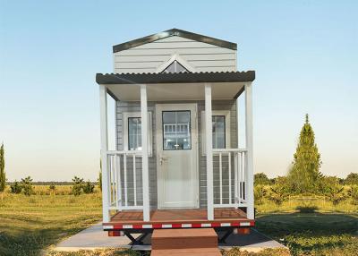 China Casa pré-fabricada feita pronta da armação de aço casa minúscula com o reboque em casas pequenas das rodas para a venda à venda