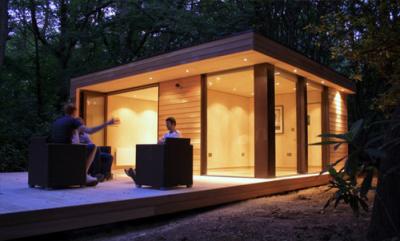 China Prefab Light Steel Frame Flat Pack Garden Studio Hotel Unit Office Kit Cabin for Sale for sale