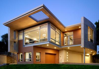 China DeepBlue Luxury Prefabricated Steel Frame House Prefab Modern Villa with Large Windows Design for sale