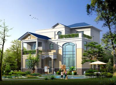 China Energy Saving Affordable Prefab House Steel Structure Villa Prefabricated Villas Custom House With New Design for sale