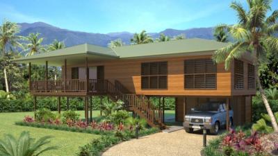China Light Steel Wooden House Bungalow / Luxury Beach Bungalows For Thailand for sale