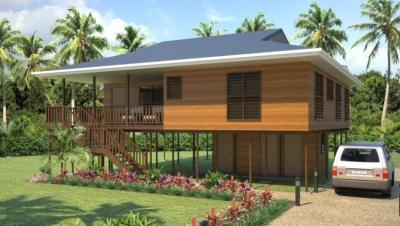 China Heat Insulation Prefab Home Beach Bungalows , Customized Light Steel Bungalow for sale