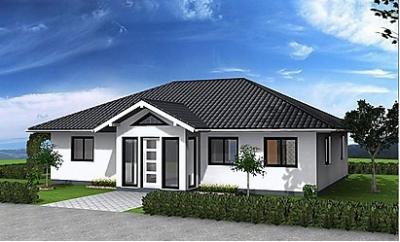 China Hurricane Resist Prefabricated Bungalow , Steel Structure Bungalow House for sale