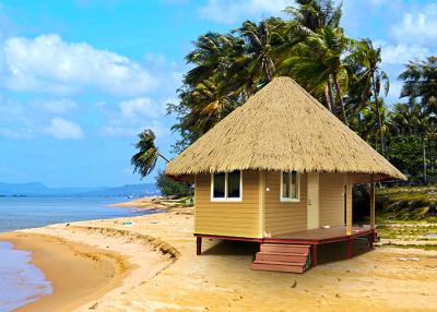 China Light Steel Frame System Prefabricated Wood Bungalow Overwater Bungalow for sale