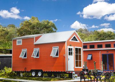 China EU/USA/AUS/AZ Standard Pre-Made Prefabricated Light Steel Structure Mobile Tiny House On Wheels With Trailer for sale
