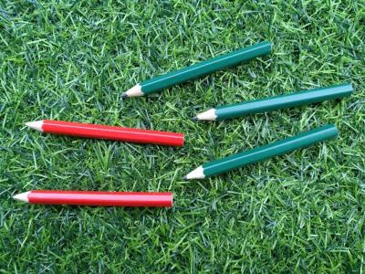 Chine crayon de golf d'hexagone, crayon hexagonal de golf, crayon de golf, gomme de crayon en bois, crayon en bois de golf à vendre