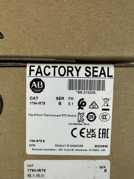 Quality 85mA Allen Bradley Modules Flex 8 Point Thermocouple RTD Module 1794-IRT8 for sale