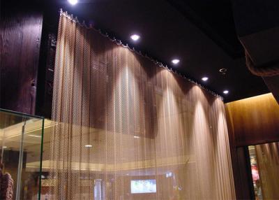 China Hot sale Hanging Aluminum Decorative Woven Mesh Coffee wall backdrops screen curtain for sale