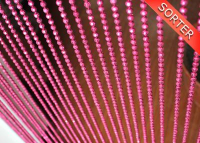 China Pink faceted plastic bead chain curtain for door for sale