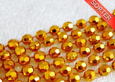 China Golden faceted plastic bead chain curtain for door for sale