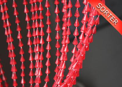 China Red rain drop plastic chain curtain for door curtain for sale