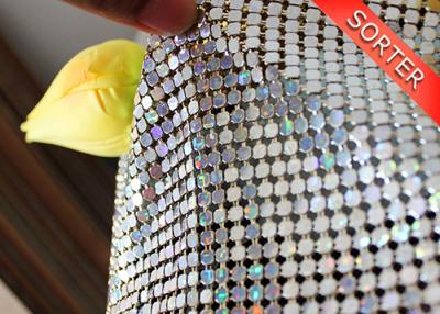 China Holographic silver metal sequin cloth for sale