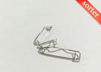 China Hot sell badge base crimp safety pin for sale