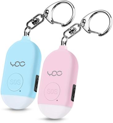 China USB Rechargeable 130db Personal Safety Alarm Siren Rape Keychain for sale