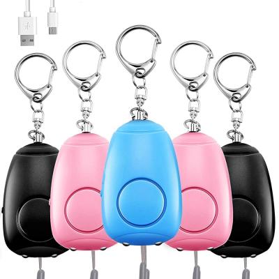 China Rechargeable Safety Alarm Keychain Safesound USB 130dB for sale