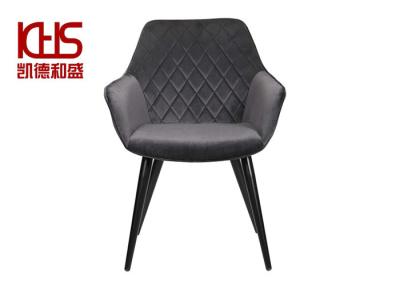 China Iso9001 Multi Functional Black Cloth Dining Chairs With Armrests à venda