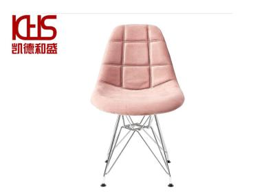 China Hotel Restaurant Scandinavian Kitchen Chairs Metal Frame Lounge Chair With Cushion en venta