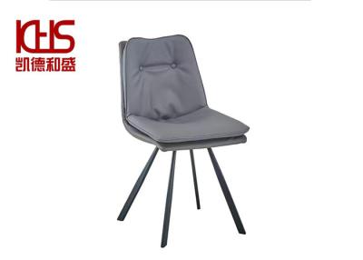 China Custom Button Back Leather Dining Room Chairs Scratch Resistant for sale
