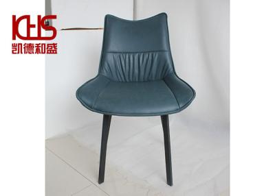 Chine Nordic Nailhead Leather Dining Room Chairs Minimalist PU Leather Lounge Chair à vendre