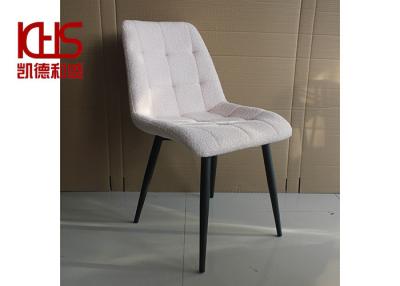 China Light Pink Short Fleece Leisure Lounge Chairs With Black Legs en venta
