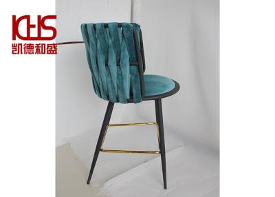 中国 ISO Strap Backrest Lake Green Leisure Lounge Chairs For Balcony 販売のため