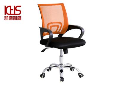 China Stable Fabric Office Chairs Stain Resistant Polyester Mesh Work Chair With Wheels for sale