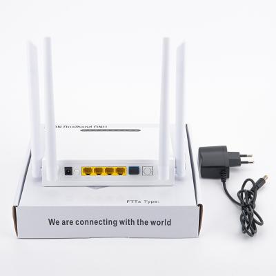China HiOSO Dual Band ONU 4GE WIFI Plastic Casing XPON ONU For FTTH FTTO Solution for sale
