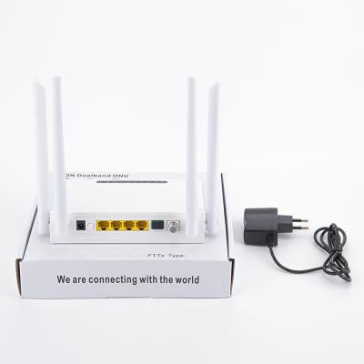 China HiOSO Dualband Wifi ONU 4GE 4WIFI CATV Plastic Casing ONU FTTH FTTO Solution for sale