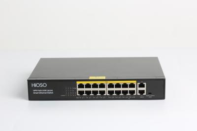 China 18 Ports Non Standard PoE Switch 16 100M PoE Ports + 2 1000M Uplink Ports for sale
