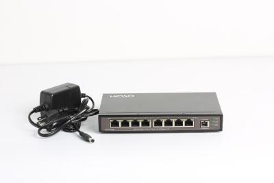 China Hioso Industrial Switch 8 100 Mbps Auto Adapted POE Ports Epon Fiber 20KM Transmission for sale