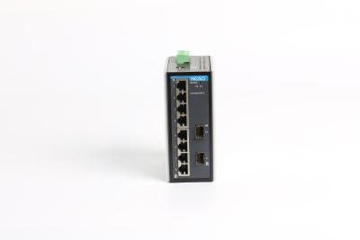 China CCC Certified IP40 Metal Shell DC12V Din Rail Ethernet Switch 10 Port for sale