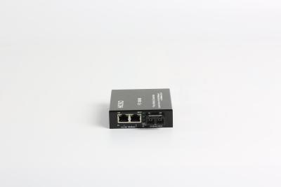 China 2 1000m Rj45 Ports 1 1000m Fx Port Gigabit Media Converter Black for sale