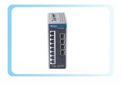 China 4 1000M SFP 8 10/100/1000M Ports Ethernet Rail Switch 12 Ports for sale
