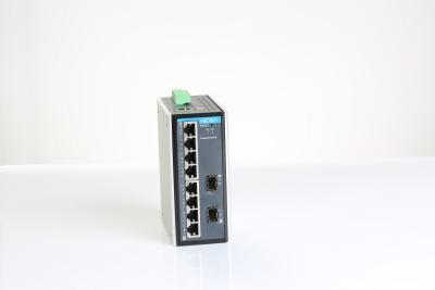 China 2 1000M SFP 8 10/100/1000M RJ45 Din Rail Ethernet Switch Industrial for sale