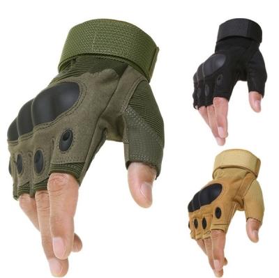 China OEM Fingerless Hard Knuckle  Outdoor Tactical Gear Gloves Fingerless for sale