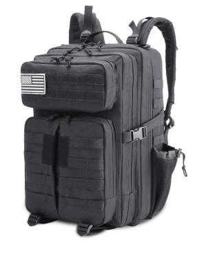 China 45L Black Army Knapsack Bag Waterproof 1000D Cordura PU Coating for sale