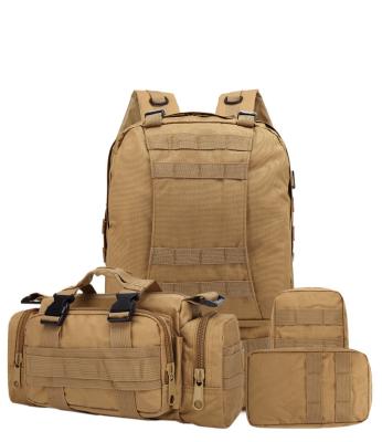China 600D Oxford Tan Military Tactical Backpack 55L Molle System for sale