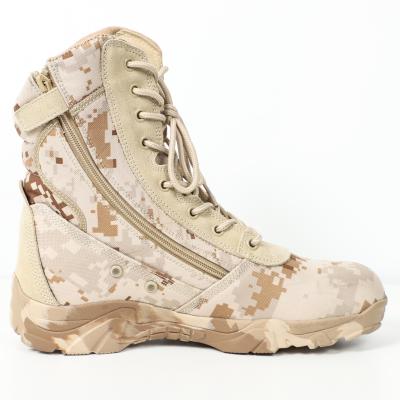 China Desert Camouflage Military Combat Boots With Zipper 38-45 Desert Military Boots for sale