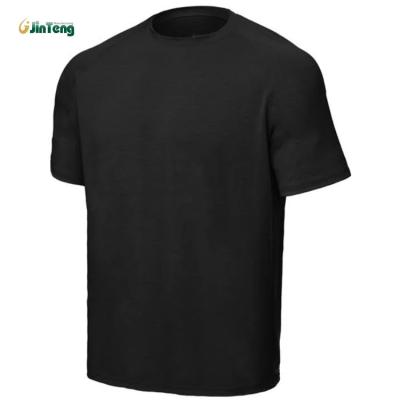 China Crew Neck Black Military T Shirt Tactical Tech Nylon Cotton Elastane Military Garments for sale