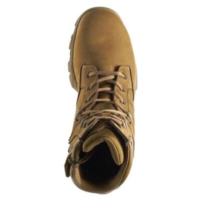 China Padded Collar Anti Tear Brown Leather Tactical Boots Hot Weather for sale