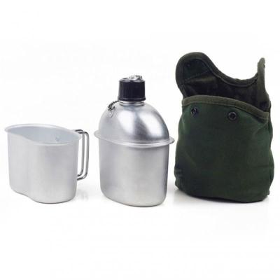 China Mountaineering Hiking Multifunctional Military Canteen Kit Including Cups Bottle Bowl Kettle for sale